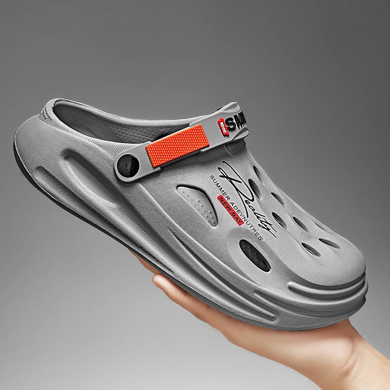 Fashion Outdoor Garden Clogs Summer Slippers For Men Couple Casual Shoes Fashion Luxury Sandals Comfort Home Soft Slippers 40-45