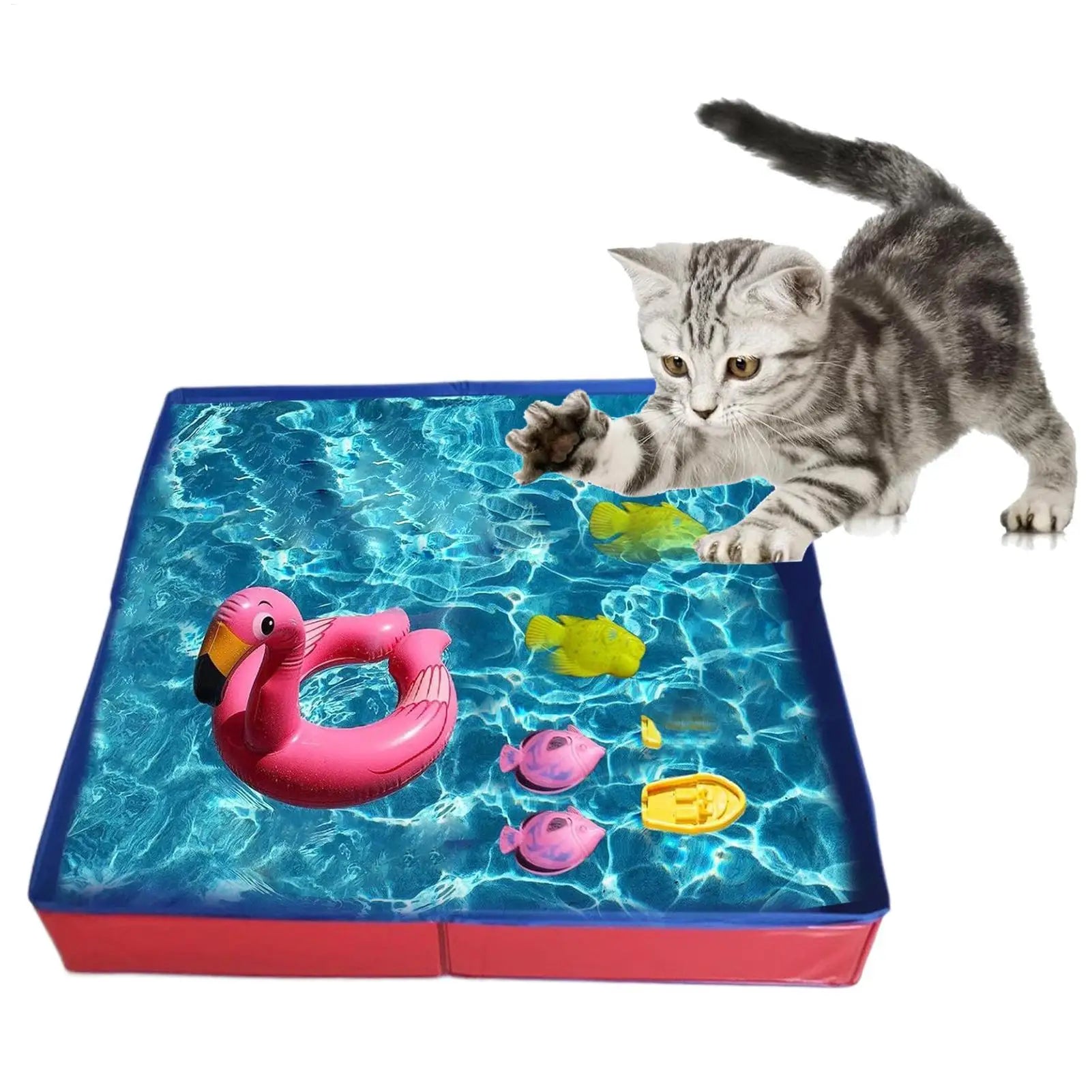 Dog Kids Pool PVC Folding Pet Swimming Pool Non-Inflatable Foldable Wading Pool Anti-Slip For Puppy Cats Other Animals