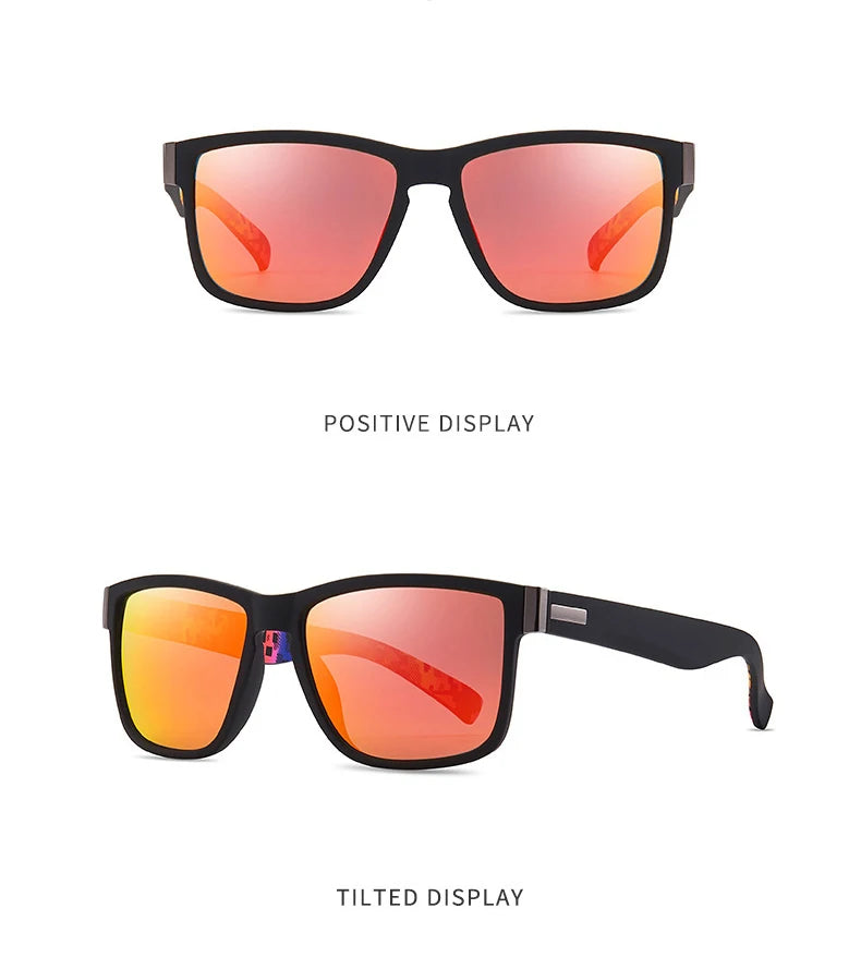 Classic UV400 Sunglasses for Men and Women Fashion Outdoor Sports Fishing Hiking Golf, Travel Square Retro Eyewear