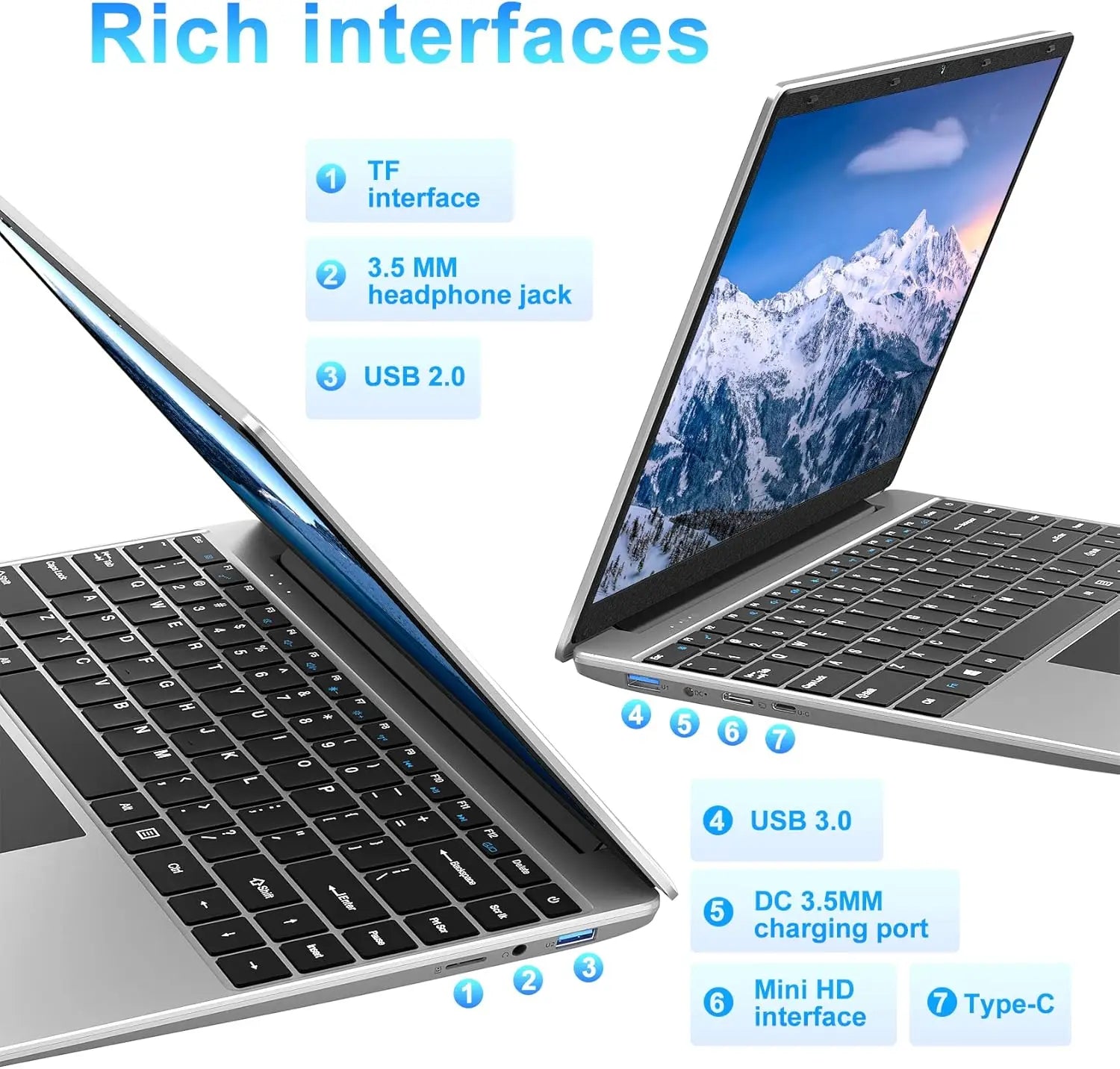 Jumper EZbook S5 Laptop 14 Inch, 12GB RAM 256GB SSD, Processor Intel Celeron J4105 Notebook, Two Speaker, Type-C, Mini HDMI