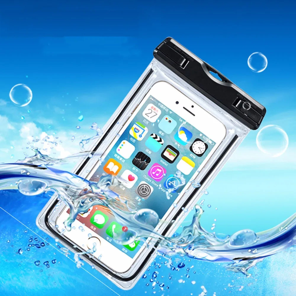 1pcs Universal Waterproof Phone Pouch Cellphone Dry Bag Case Underwater Phone Protector PV Cover for Kayaking, Beach, fishing