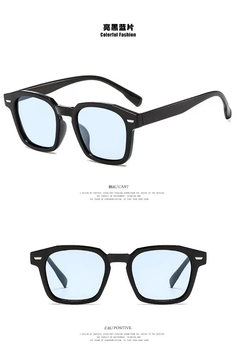Vintage Sunglasses Unisex Rectangle Fashion Design Retro Sun Glasses Female Lady Eyeglass Cat Eye Casual Goggles 2025 New