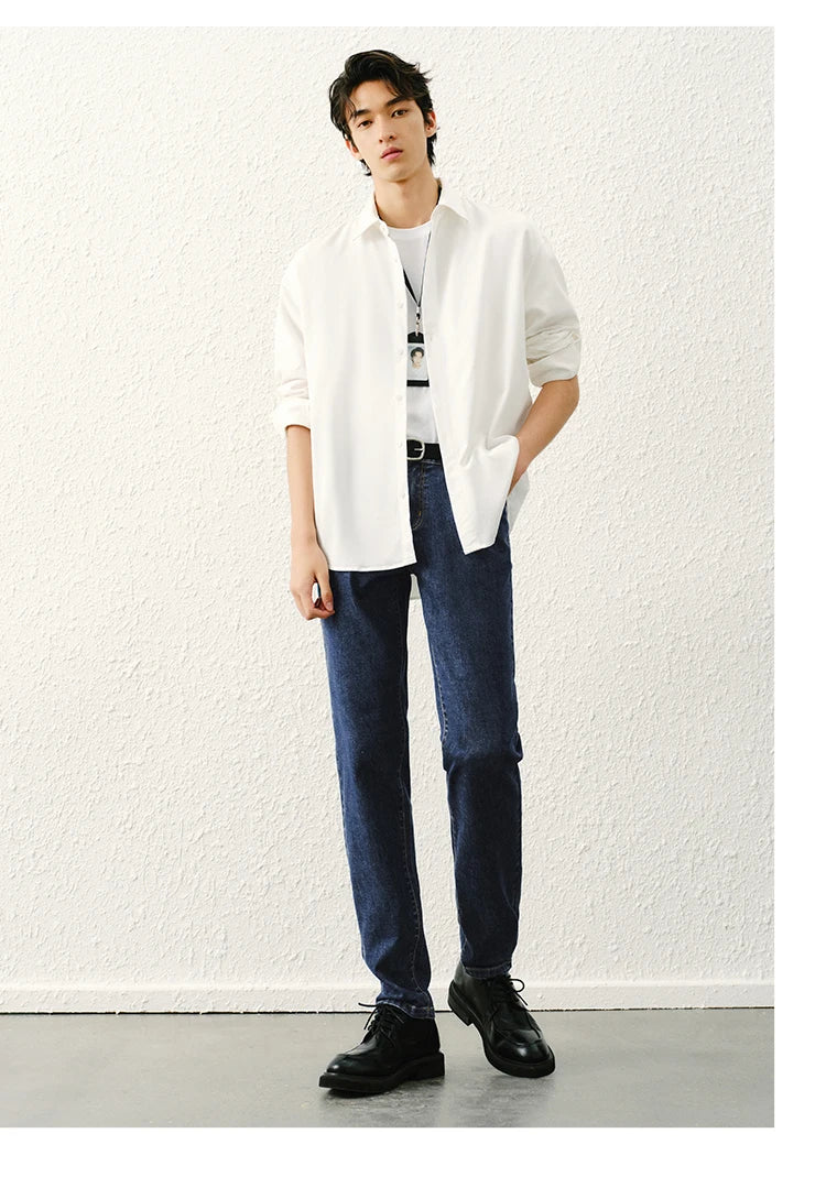 Semir Jeans Men Slim Fit Skinny Trousers Leg-lengthening 2025 Spring New Long Trousers Basic Versatile