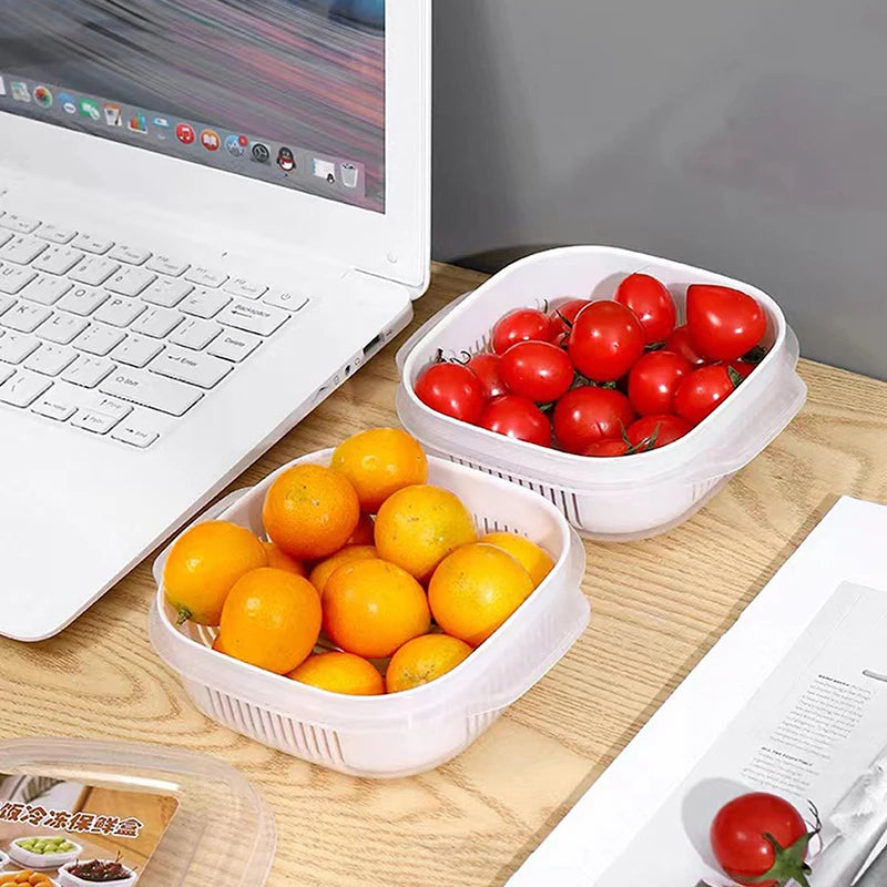 Food Storage Container Rice Fruit Preservation Box Microwave Oven Safe Refrigerator Freezer Fresh Keeping Box For Kitchen