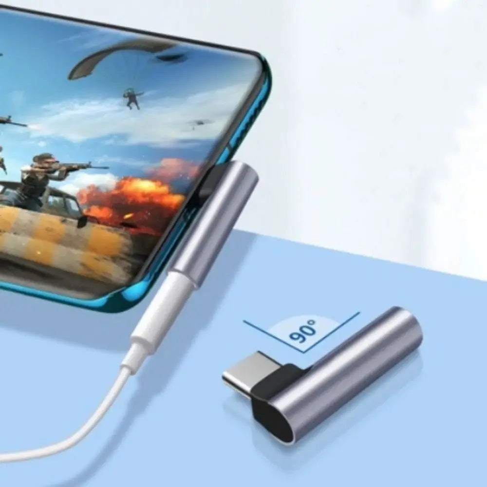 Type-C To 3.5mm Headphone Adapter Usb C Audio Earphone Adapter Right Angle HIFI Wired Headset Type C Converter