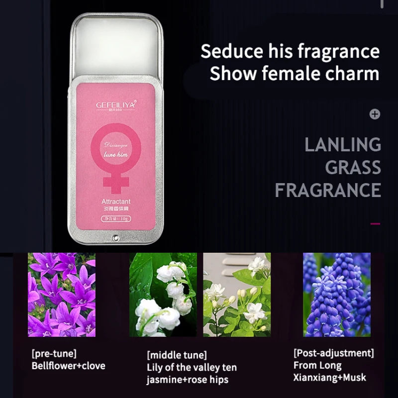 Men's portable solid body lotion, long-lasting fragrance, cologne scent,Light and Fresh Scent,Portable boxed version