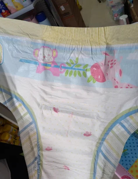 Adult Baby Diaper ABDL Diapers Brief High Absorption DDLG Cute Cartoon Pattern Cotton Soft Thick Disposable Diaper For Men Women