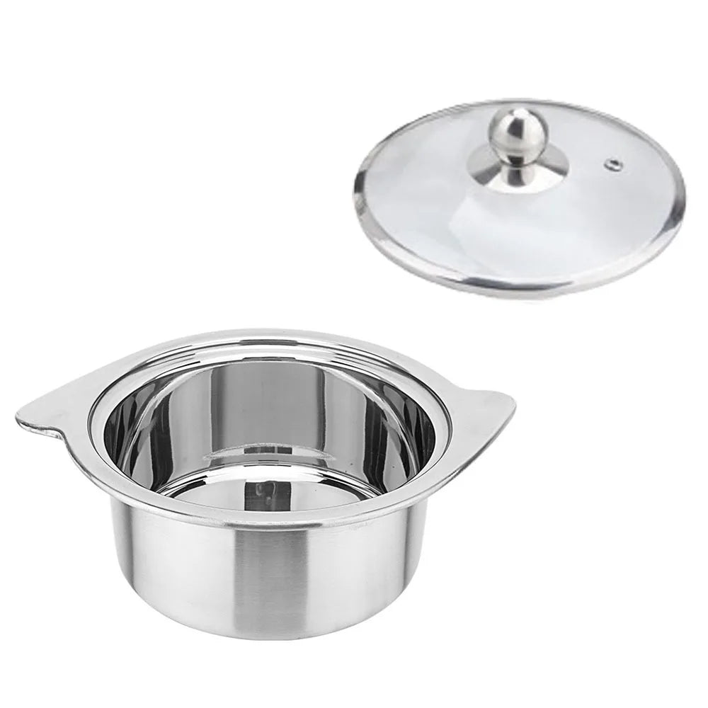 One Person Cooking Boiling Pot Multi Purpose 14/15/16/18cm Stock Pot with Lid Stainless Steel Cookware Hot Pot Restaurant