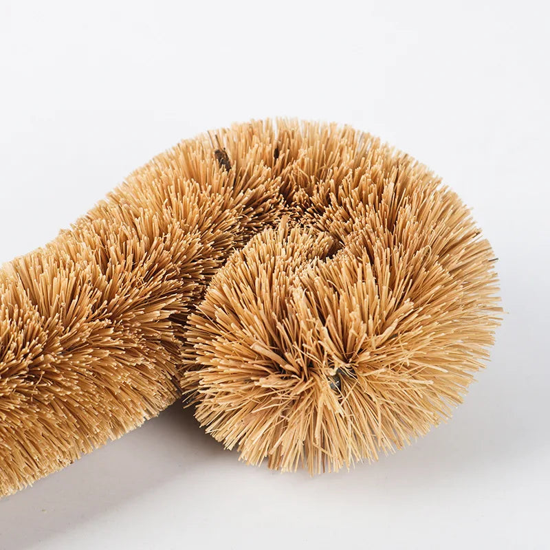 Kitchen Sink Cleaning Brush Natural Coir Brush Glass Cup Brush Non-stick Skillet Brush Dish Washing Bottle Cleaner