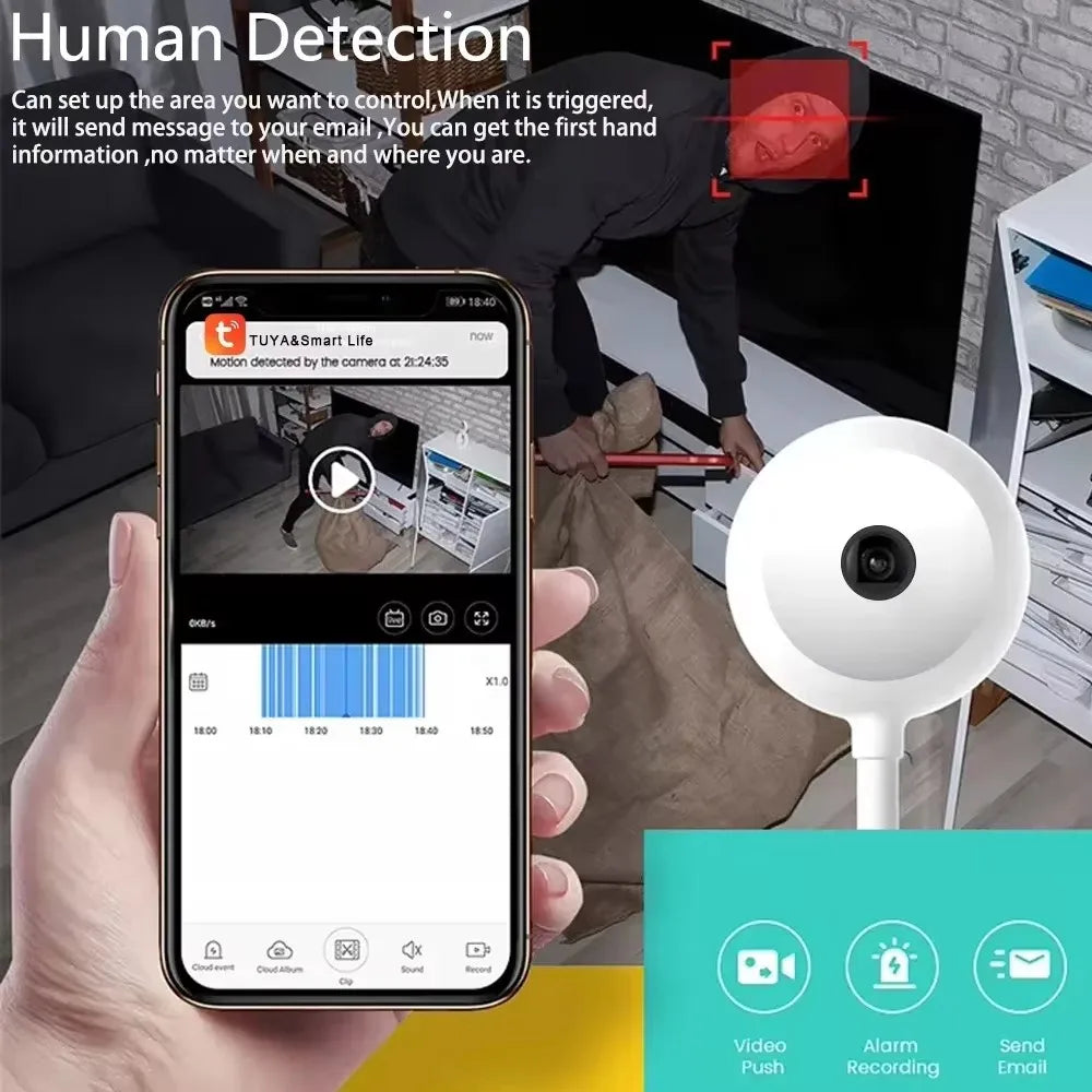 Mini WiFi Camera USB Webcam HD Home Security Camera IP Network Camera Human Detection 2 Way Talk Baby Pet Monitor TUYA App