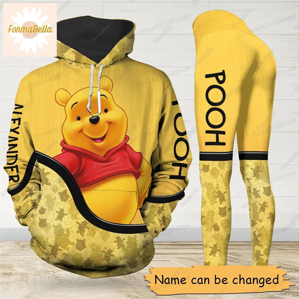 Disney Winnie the Pooh Hoodies and Leggings, Custom Winnie the Pooh 3D Printed Sweatshirts, Womens Yoga Pants Set 2025