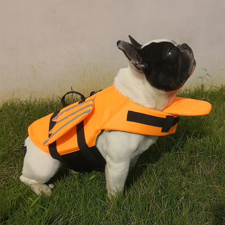 Dog Life Jacket Dog Safety Vest Adjustable Preserver with High Buoyancy and Durable Rescue Handle for Small Medium and Large Dog