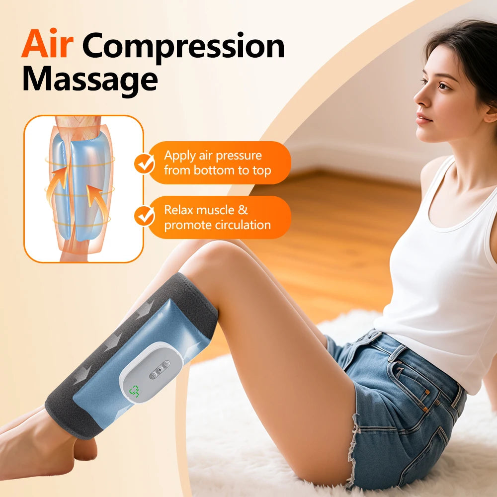 Calf Massager Wireless Leg Massager Electric 4 Modes Airbag Compresstion Calf Muscle Relax Blood Circulation Rechargeable