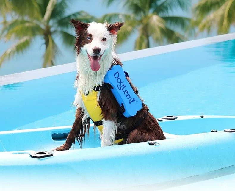 2 in 1 Summer Dog Swimming Rescue Vest Harnesses Adjustable Dogs Life Saving Jacket Swim Chest Strap Walking Out Vest Harnesses