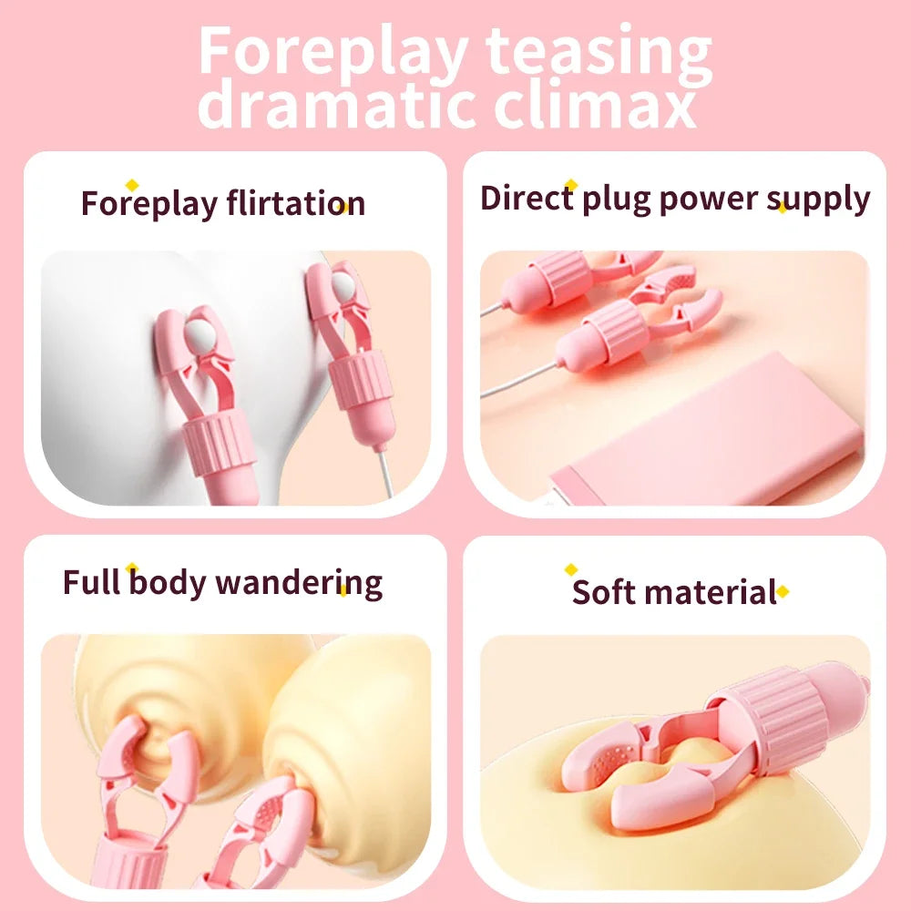 Sensitive Nipple Stimulator with Vibration - Dual-Action Pleasure Device for Women's Intimate Wellness & Massage