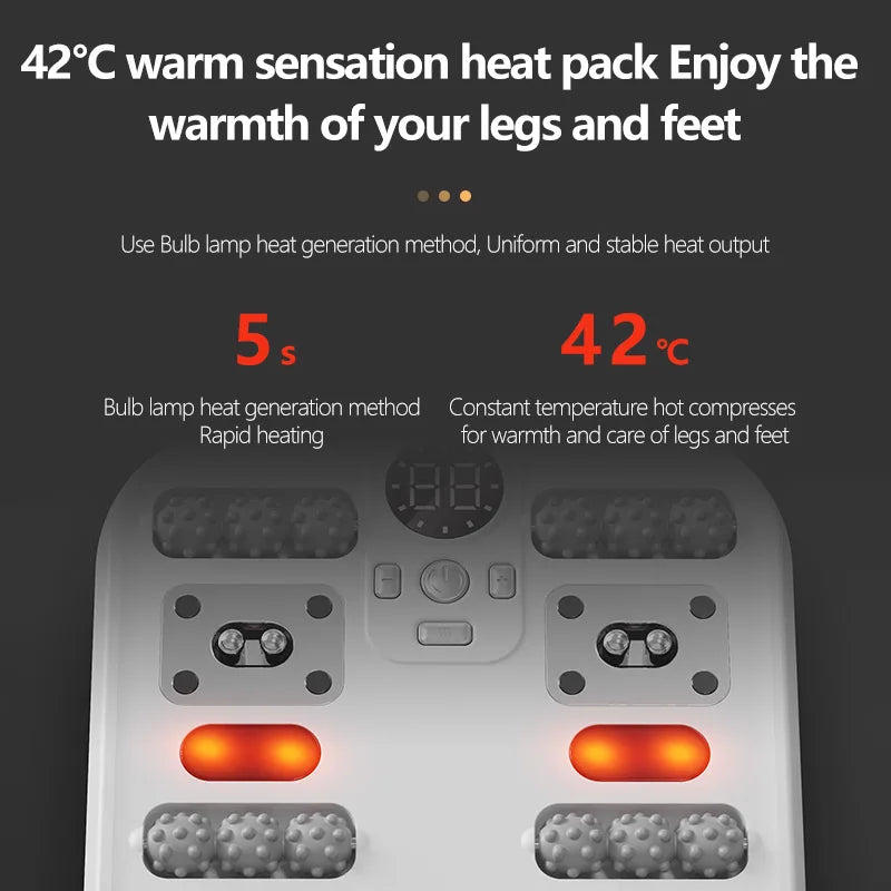 Foot Massager with Vibration Rotation Hot Compress Multifunctional Calf Leg Muscle Relaxation Fascia Massage Wireless Use Gift