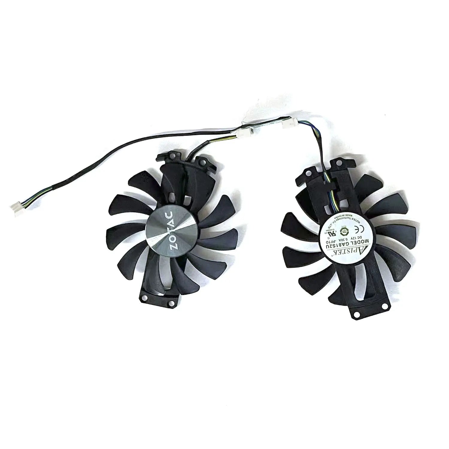 2pcs/lot GA81S2U 12V 0.38A 75mm 4Pin GTX 960 Apistek Cooler Fan For ZOTAC GTX960 4G PCI-EDC Graphics Card Fan