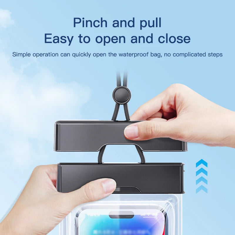 Clear Window Waterproof Phone Pouch - Touchscreen Case for Underwater Photos, Swimming, Rafting (iPhone, Huawei, Xiaomi, Android