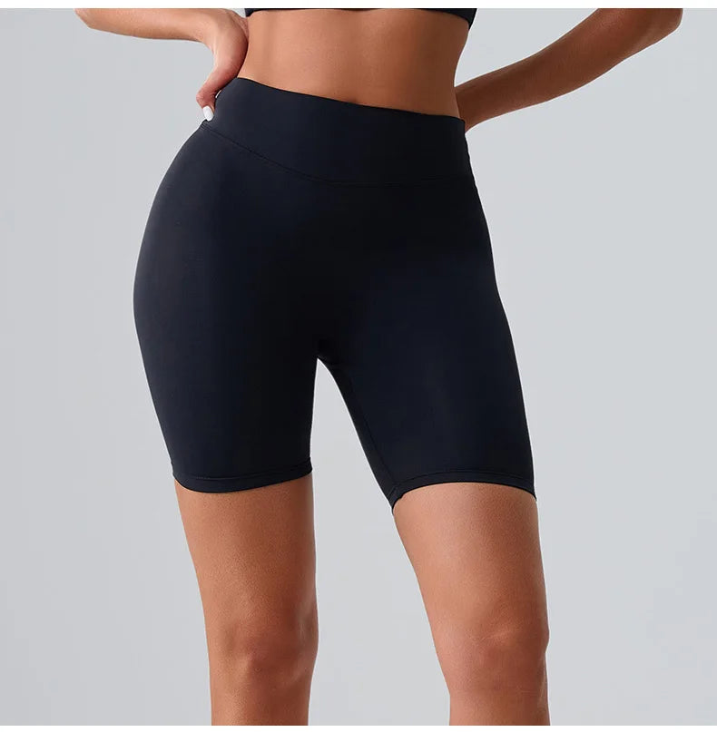 Women Sports Biker Shorts Women High Waist Yoga Shorts Cycling Shorts Push Up Fitness Leggings Tummy Control Yoga Slim Shorts