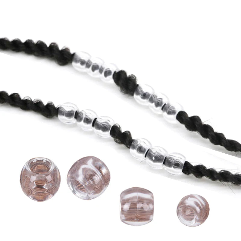 100pcs/lot Dreadlocks Hair Ring Hair Braid Beads Lucency Colourful Hair Braid Dread Dreadlock Beads Cuffs Clips Approx 6mm Hole