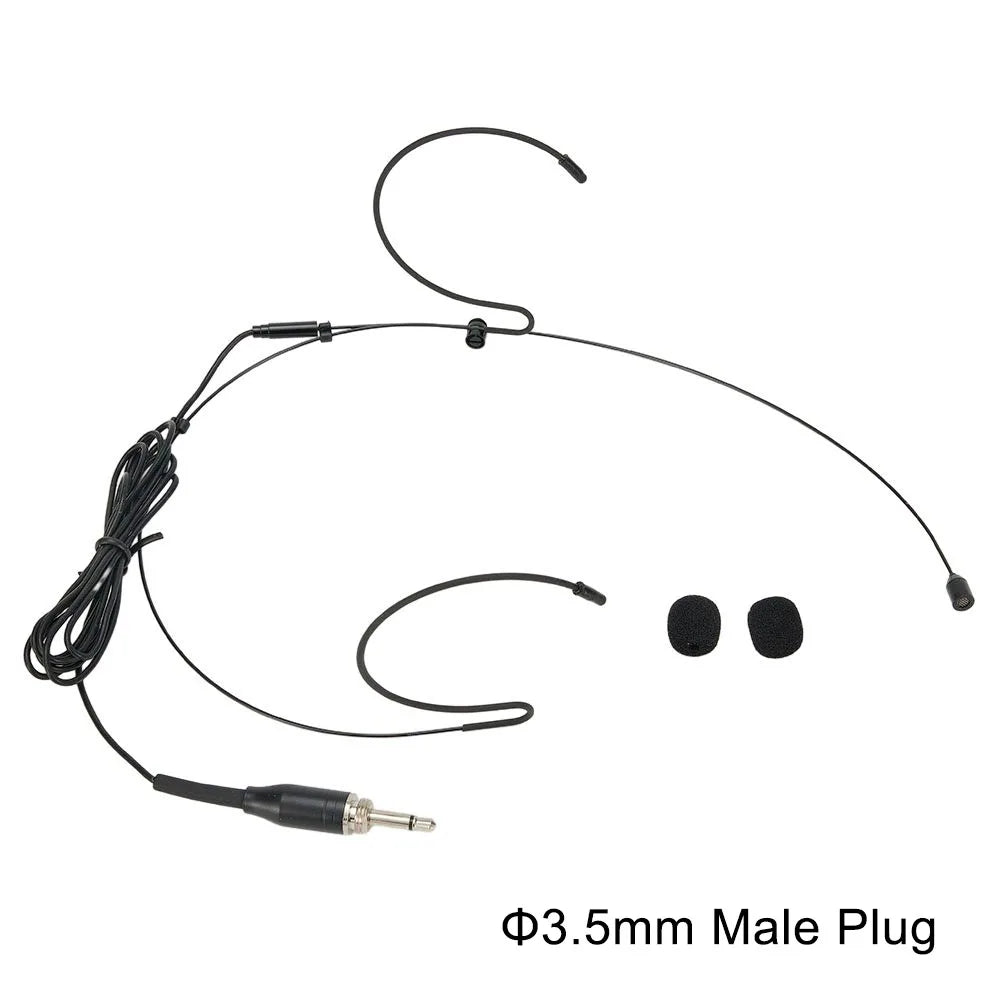 1PCS Double Earhook Headset Mic Headworn Microphone For Shure Wireless Earhook Microphone Black Audio Equipment Radio System