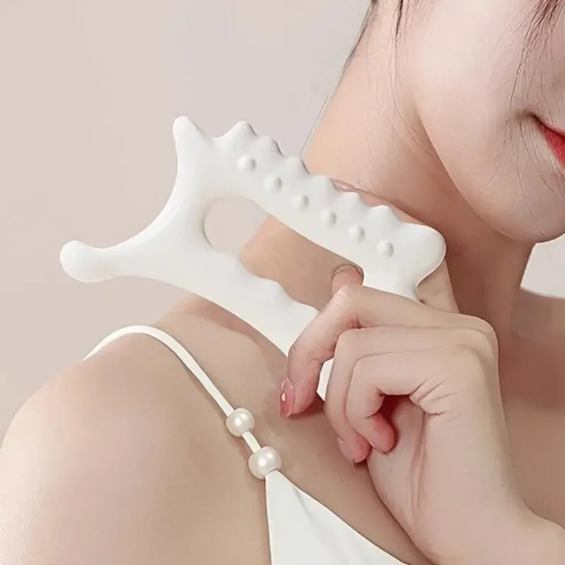 Non Ceramic Ergonomic Versatile Handheld Gua Sha Board for Face & Body Gua Sha Massage Tool, Relaxation and Beauty Massager