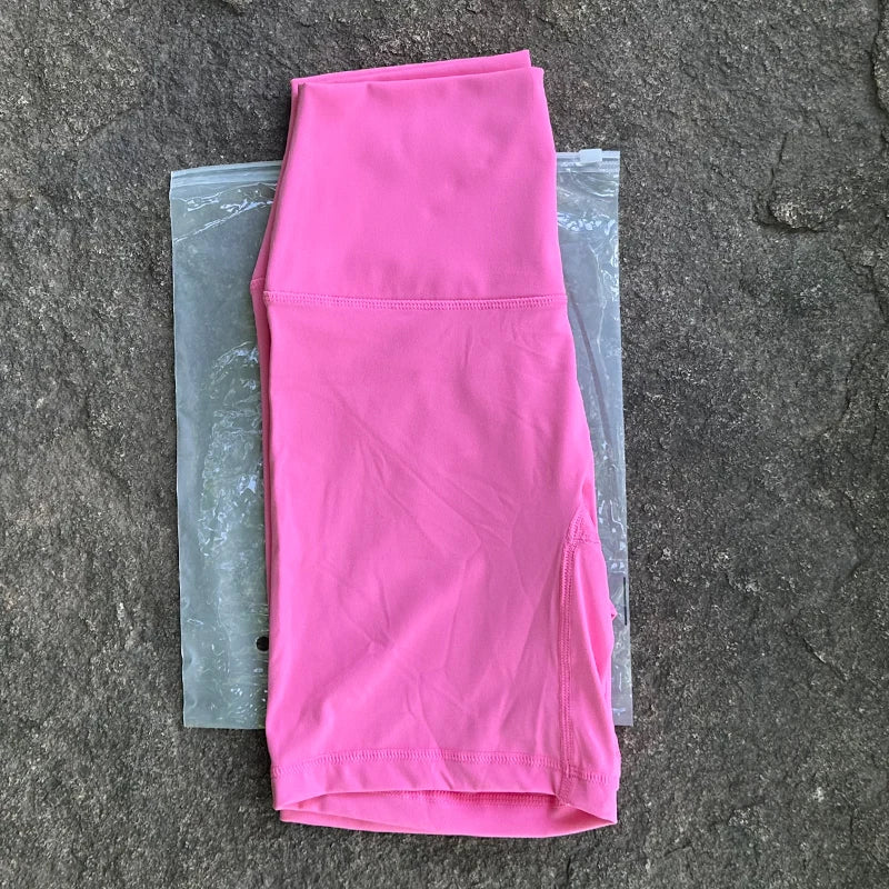 Women Sports Biker Shorts Women Naked Feeling High Waist Yoga Shorts Push Up Fitness Leggings Tummy Control Yoga Slim Shorts