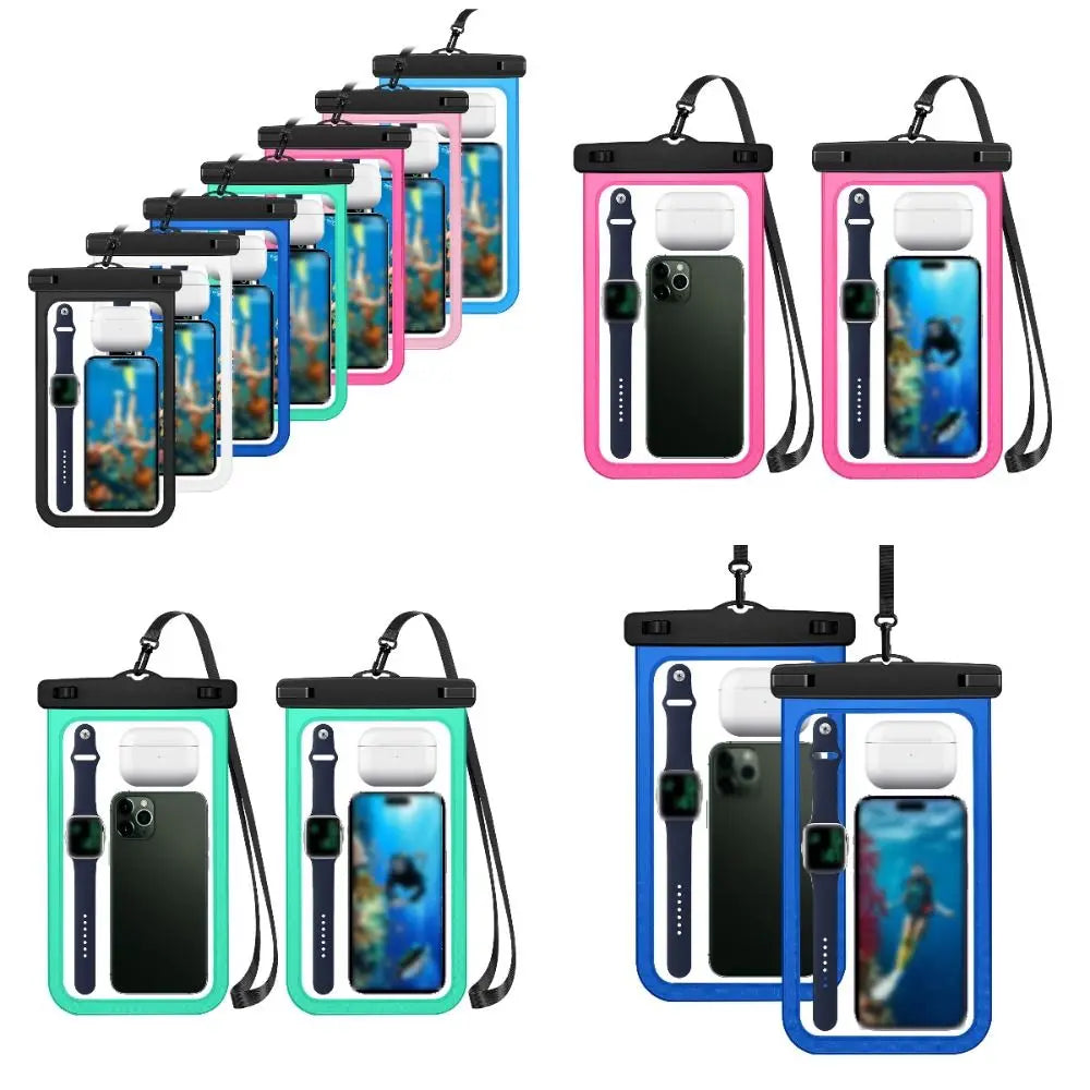 Waterproof Mobile Phone Bag Touchable Screen Large Capacity Phone Protector Pouch PVC Universal Underwater Dry Bag