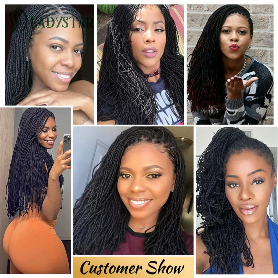 0.2cm Microlocs 100% Human Hair Dreadlock Extensions for Men Women Kids Full Handmade Permanent Loc Extensions