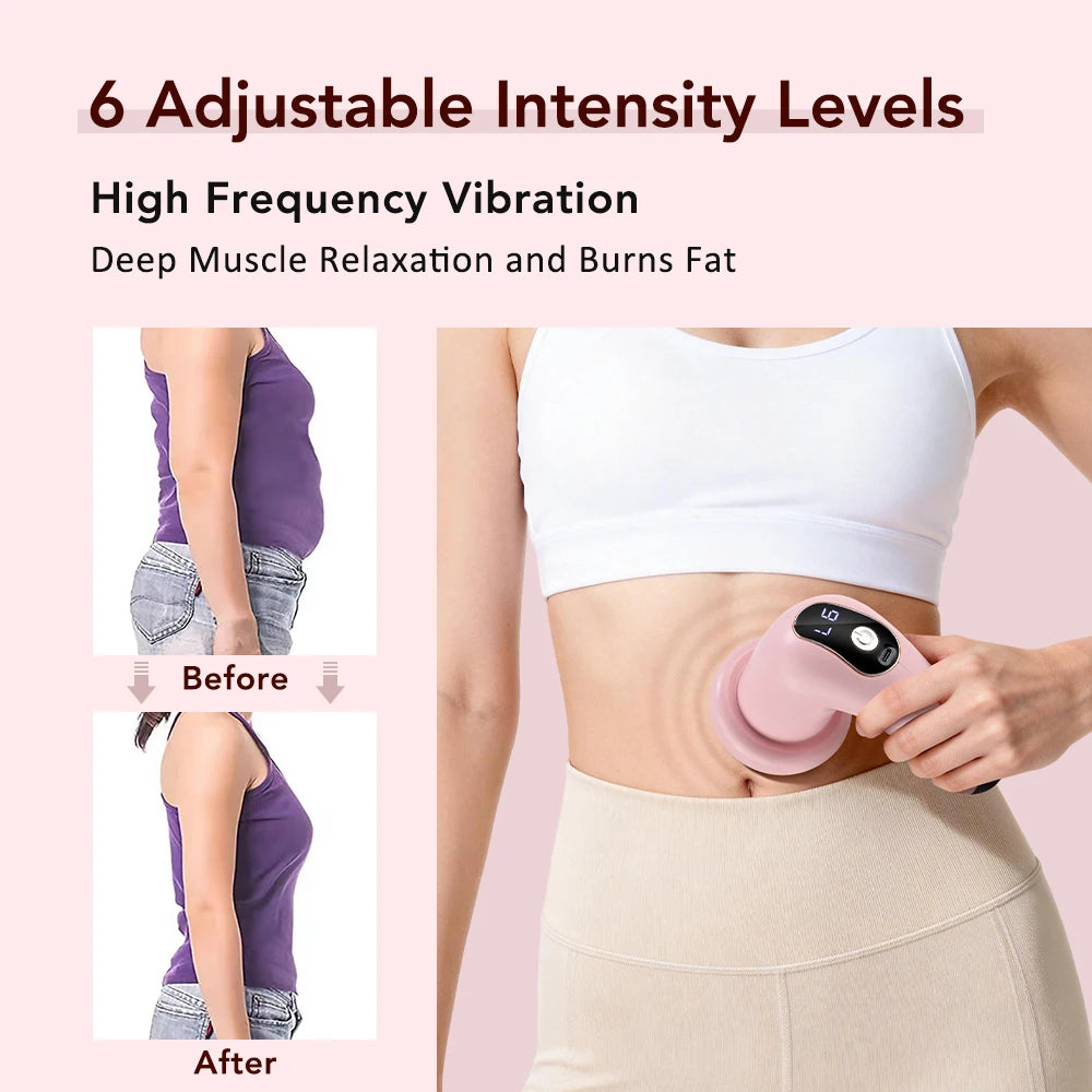 Body Massager, Portable Massage Stick With 5 Massage Heads, Wireless Charging, Handheld Whole Body Kneading, 6 Modes Massage Gun