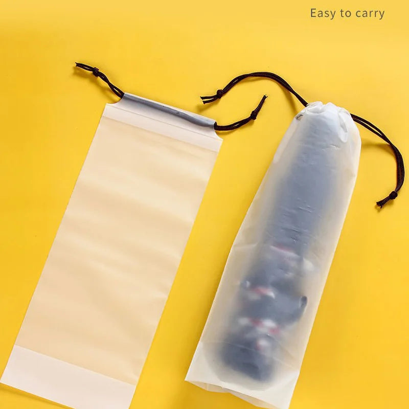 5/20pcs Waterproof Translucent Umbrella Storage Bag with Drawstring Portable Multi-purpose Pouch for Home Travel Organizer Essen