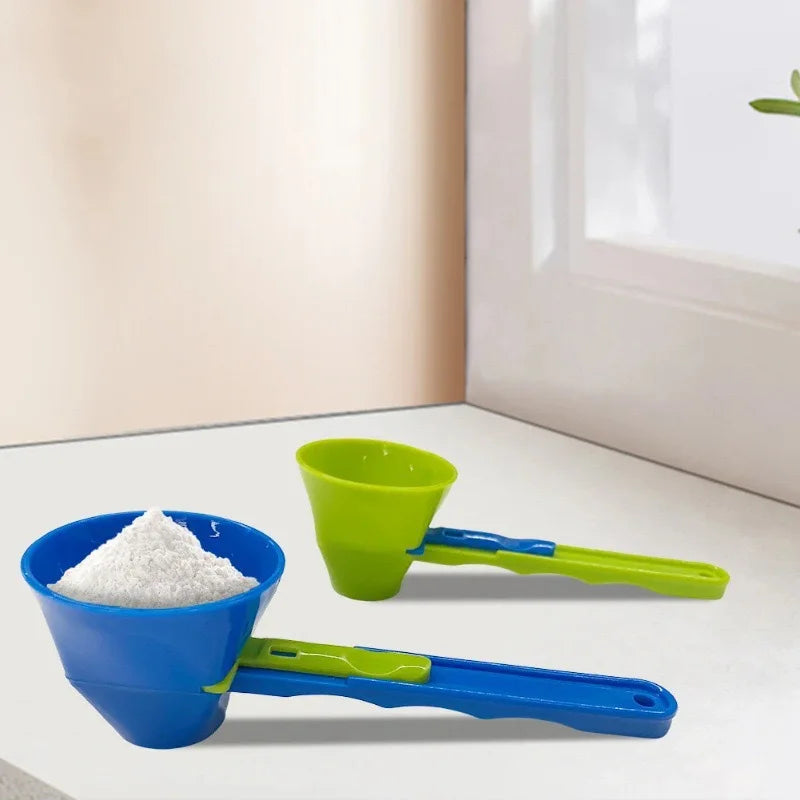 Durable PP Material Mess-Free Protein Powder Scoop Sliding Funnel Measuring Spoonfor Supplement Kitchen Gadget for All Occasions