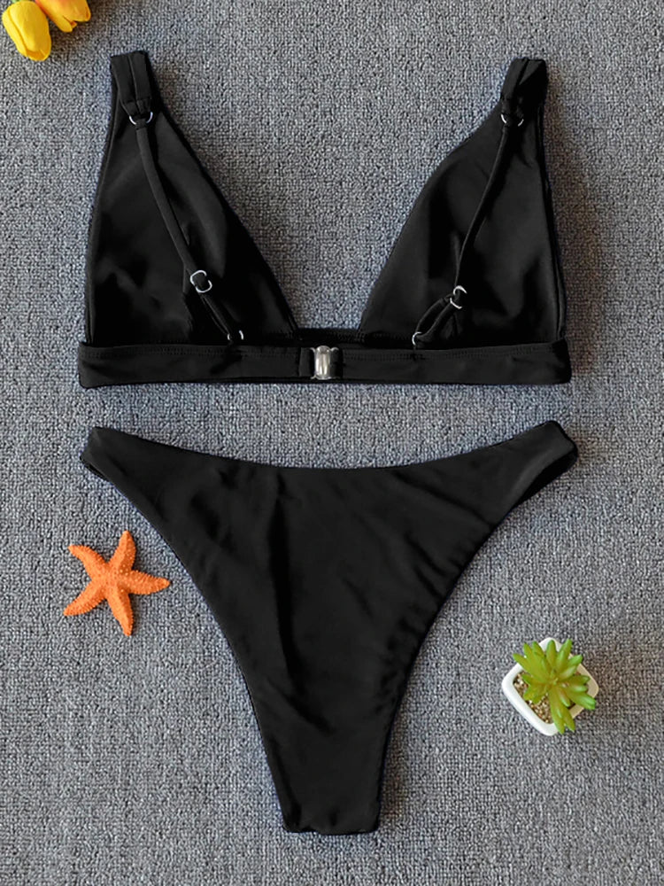 Bikini 2025 Micro Sexy Swimsuit Women Push Up Swimwear Two Piece Bikini Set Solid Bather Bathing Suit Swim Suit Female