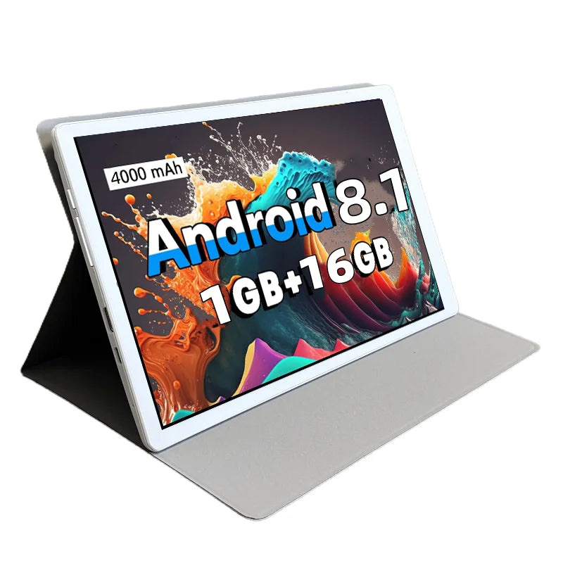 10.1 INCH 1GB RAM 16GB ROM M16QF2 Android 8.1 Tablet PC MT8163 Quad Core 1.3GHz Dual Camera WIFI  Folder-Type Carry Case