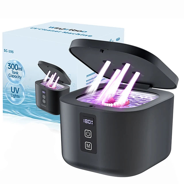 KUNPHY Ultrasonic Cleaner Bath Timer UV Light Jewelry Brush Glasses Manicure Stones Cutters Dental Razor Parts Ultrasound Sonic