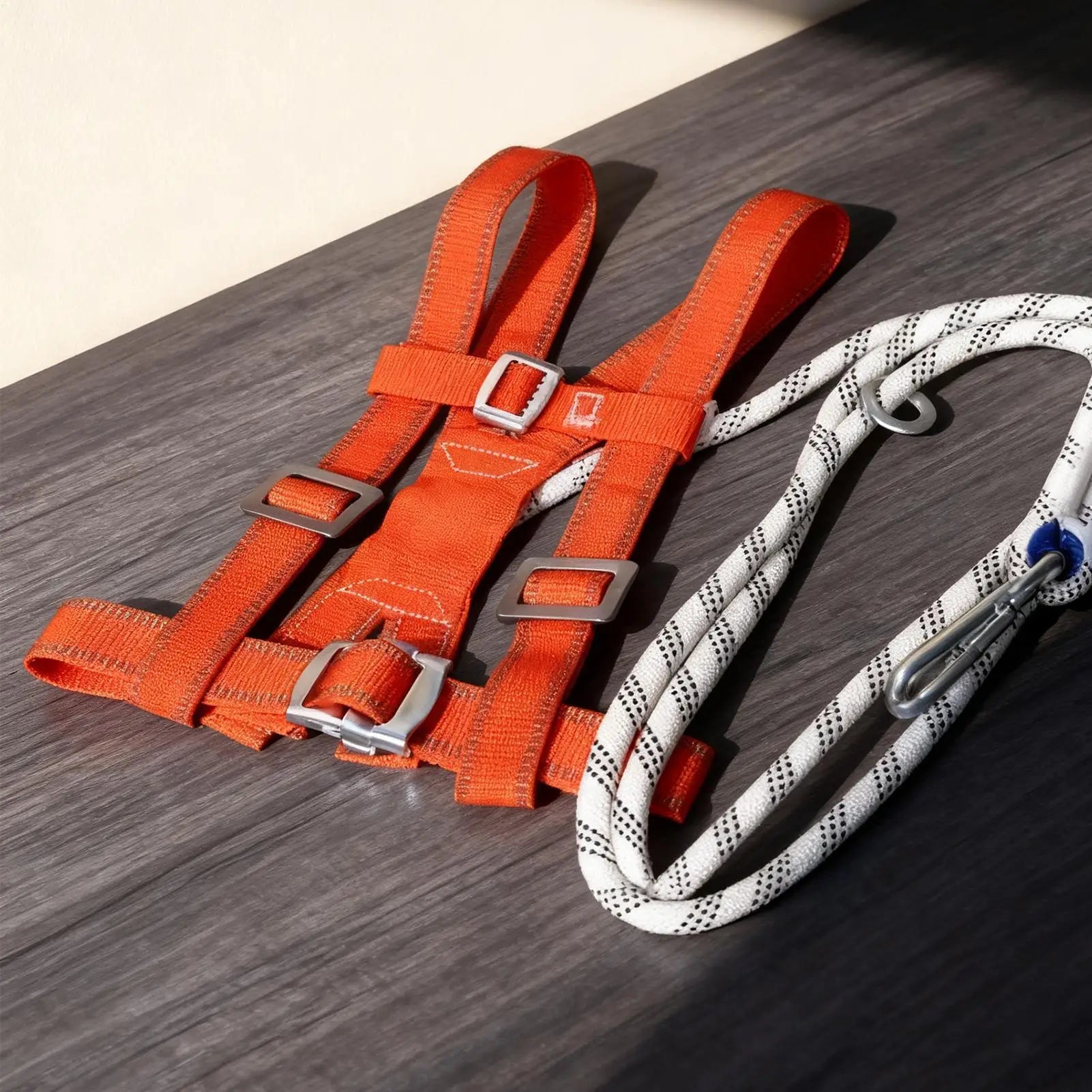 Harness for Construction Shock Absorbing Adjustable Construction Site Body Safety Harness for Men Beginners Professionals Window