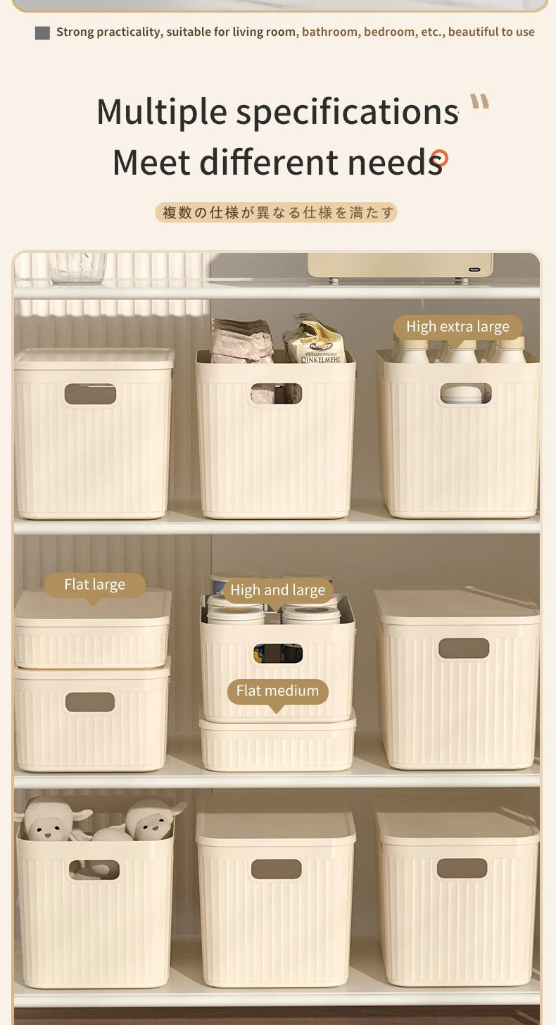 Home Wardrobe Clothes Organizer Plastic Toy Storage Boxes for Bedroom Cabinets Drawers Cosmetic Makeup Doll Accessory Container