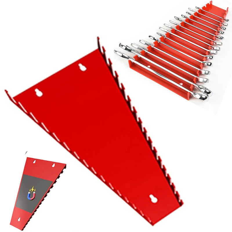 20-Pocket Magnetic Wrench Organizer Wrench Organizer Set for Tool Box Wrench Holder for Tool Durable Spanners Storage Organizer