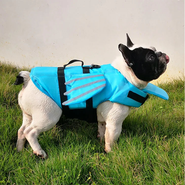Dog Life Jacket Dog Safety Vest Adjustable Preserver with High Buoyancy and Durable Rescue Handle for Small Medium and Large Dog
