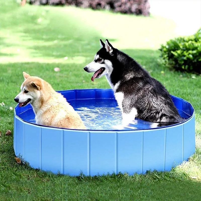 Foldable Pet Swimming Pool Pet Dogs Bathing Tub Pool Indoor Outdoor Kiddie Pool Portable Dog Pools for Pet Cleaning & Swimming