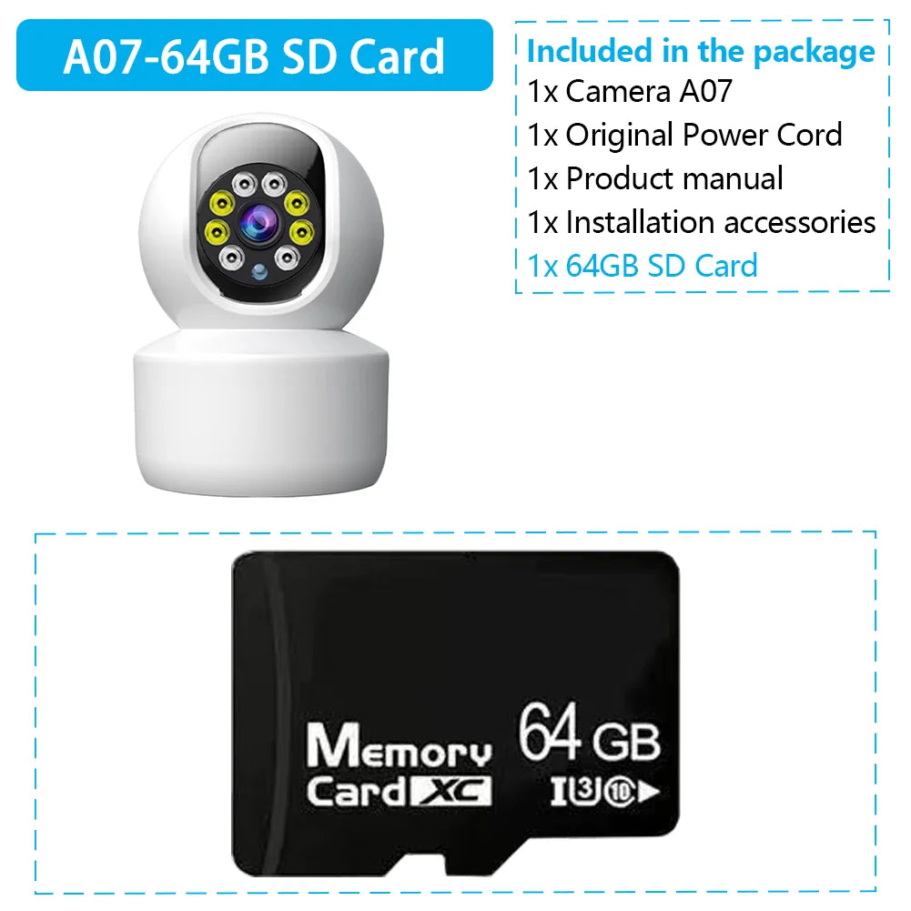 WiFi Camera Smart Home Indoor 2MP Wireless IP Surveillance Camera AI Detect Automatic Tracking Security Baby Monitor Camera
