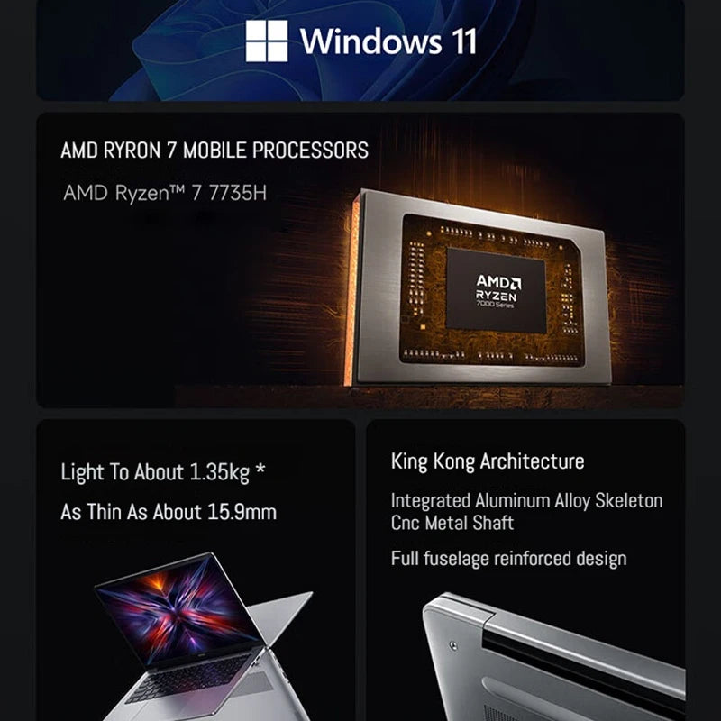 Xiaomi Laptop Redmi Book 14 2025 Ryzen 7-7735H/R5-7535H Radeon 680M/660M RAM 16GB 512GB SSD 14-inch 60Hz Screen Notebook Slim PC