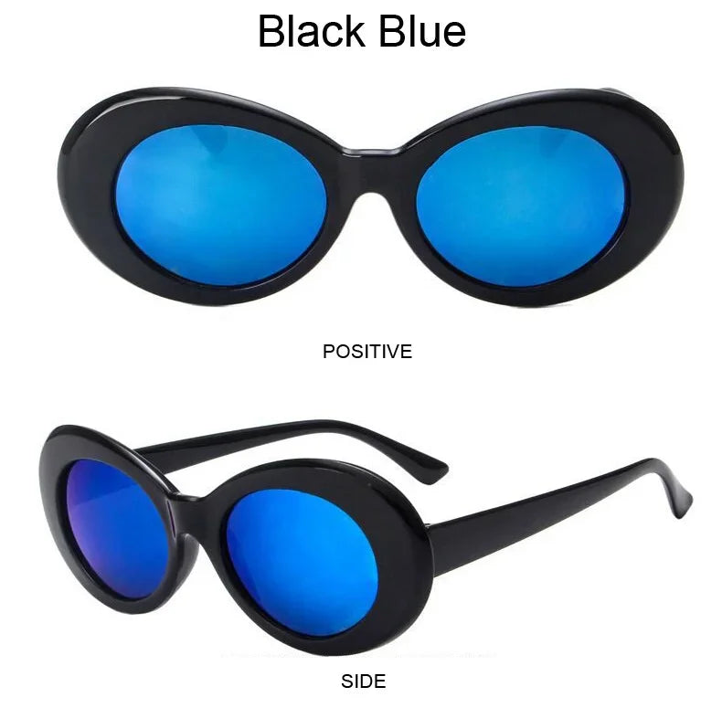 New Retro Oval Sunglasses Man Vintage Fashion Sun Glasses Classic White Black Lentes De Sol Mujer UV400 Gafas De Sol