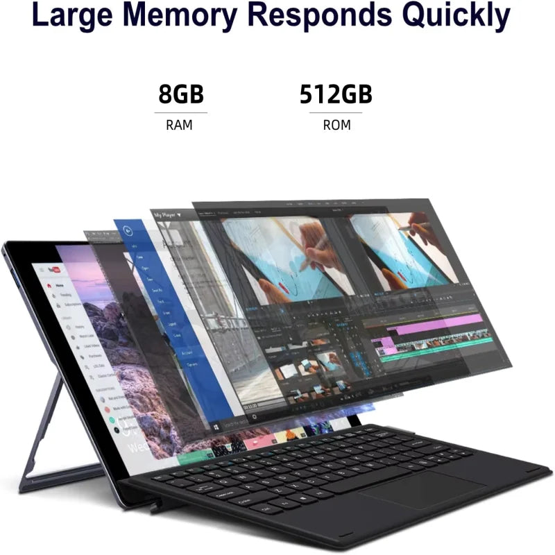 Galavey Terra Tablet 11.6" Intel Celeron N4100 64-Bit Windows 11 8GB RAM 512GB ROM Type C Tablets 1920x1080IPS HDMI-Compatible