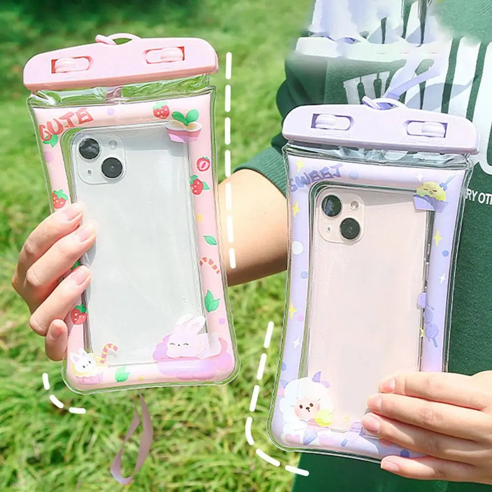 Waterproof Cartoon Phone Pouch Drift Diving Swimming Bag Underwater Dry Bag Case Cover For Phone Water Sports Beach Pool Skiing