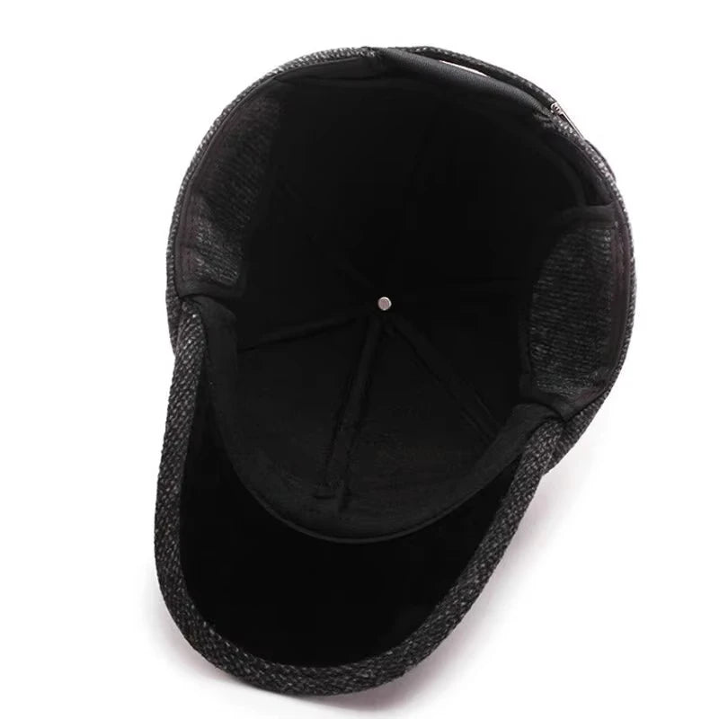 Winter Bomber Hat Men Women Russian Black Leather Ushanka Caps With Ear Flaps Fur Warm Leather Brand Baseball Cap Hats