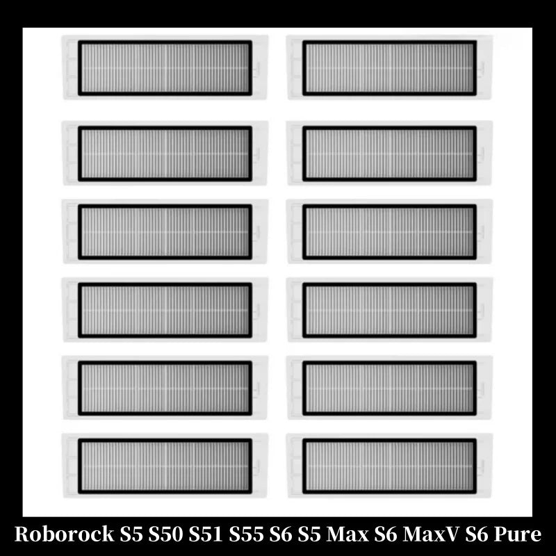 Hepa Filter Replacement for Xiaimi Roborock S5/S50/S51/S55/S6/S5 Max/S6 MaxV/S6 Pure - Washable Vacuum Sweeper Filter Spare Part