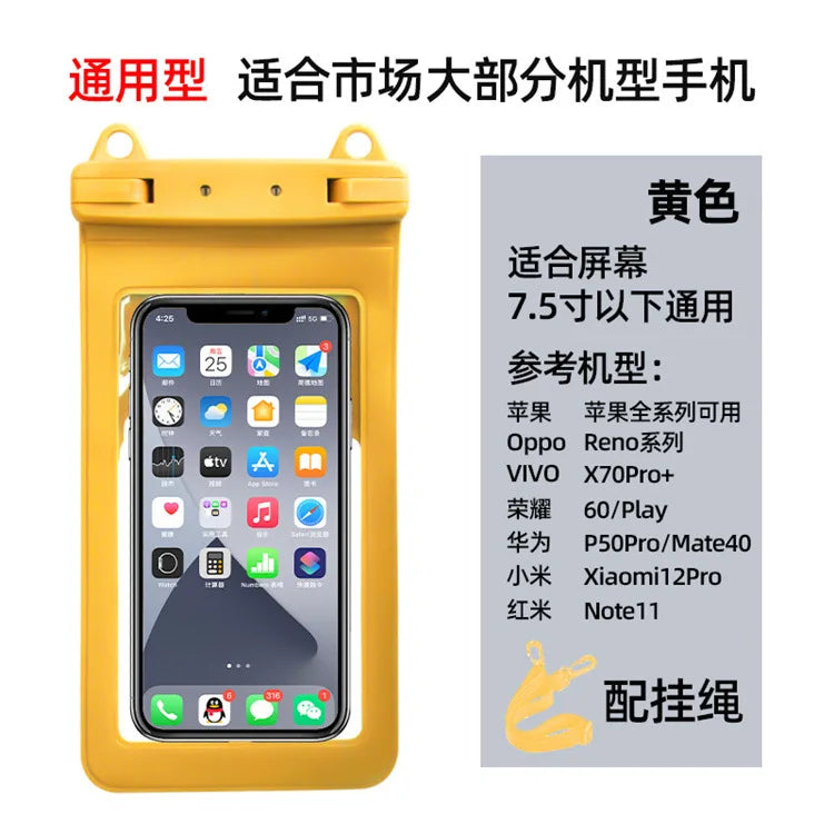 Universal Waterproof Mobile Phone Case Diving Surfing PVC Bags 7.5inch Phone Waterproof Pouch Cover Underwater Swimming Dry Bag