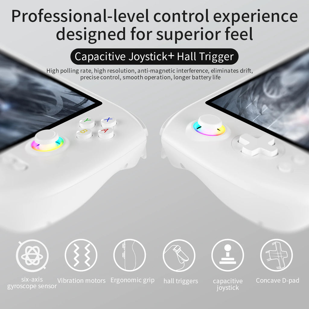 ANBERNIC RG557 Handheld Game Console 5.48'' AMOLED Android 14 5500mAH Bluetooth 5.3 Portable Video Game Player Dimensity 8300