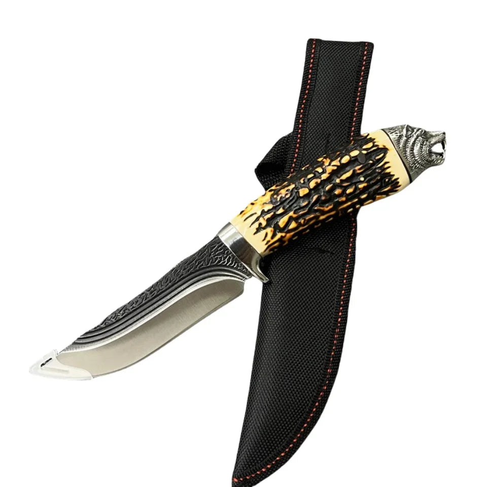 Kitchen-Friendly Meat Cutting Tool - Compact Straight Knife for Portability and High-Hardness Slicing - Ideal for Eating Meat